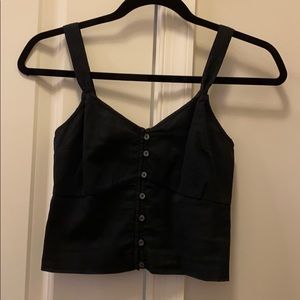 Abercrombie Linen Cropped Top